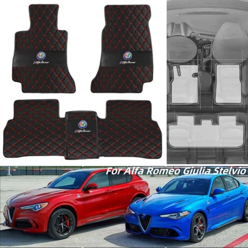 For Alfa Romeo Giulia Stelvio 2017-2023 Car Floor Mats Custom Foot Pad Carpets - Bild 3 von 39