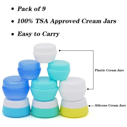 Travel Containers Sets Silicone & PP Cream Jars for Toiletries Empty Lotion L... - Picture 2 of 6