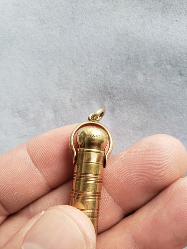 Tiffany & Co. vintage antique 14k solid gold mechanical pencil pendant 29.6gram - Picture 10 of 12
