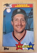 1986 TOPPS LANCE PARRISH BASEBALL CARD 613 Detroit Tigers ALL-STAR (F