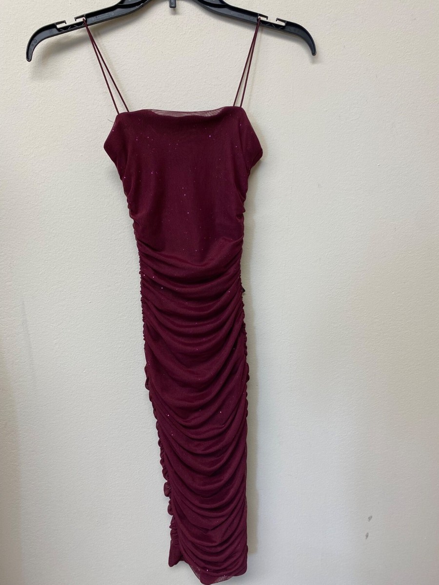 b darlin ruched bodycon dress B. Darlin Plus Womens Ruched Satin Midi Dress main image 1