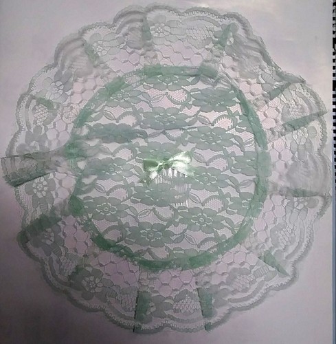 12" DIAMETER--Lace Christian Church Hat Chapel Prayer Cap Comb Aattached - Picture 10 of 13