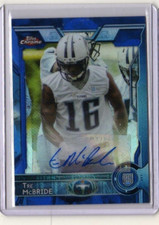 2015 TOPPS CHROME BLUE REFRACTOR AUTO AUTOGRAPH TRE MCBRIDE RC #/50 READ