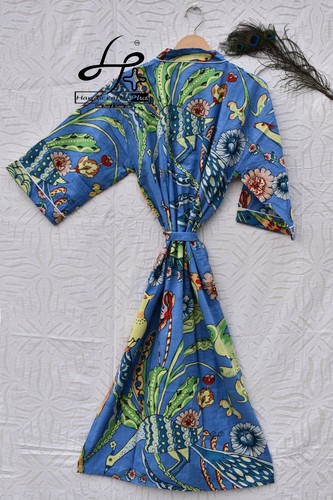 Long Size V-neck Bathrobe Women's Clothing Robe Cotton Gown Multicolors Kimono - Picture 18 of 30