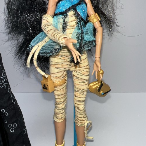 Monster High First Wave Gold Elastic Cleo De Nile And Deuce Gorgon Doll Set Pets - Bild 6 von 23