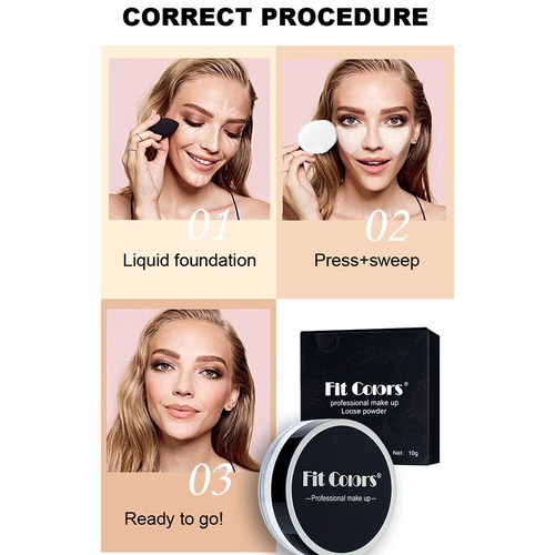 Translucent Loose Setting Face Powder Makeup Foundation Smooth Full Size Ḵ - Picture 12 of 17