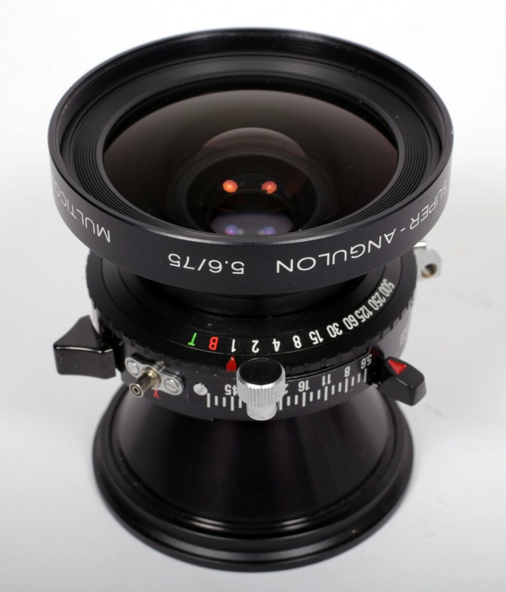 Schneider Super Angulon MC 75mm F5.6 Lens in Copal #0 Schneider Super Angulon MC 75mm F5.6 Lens in Copal #0