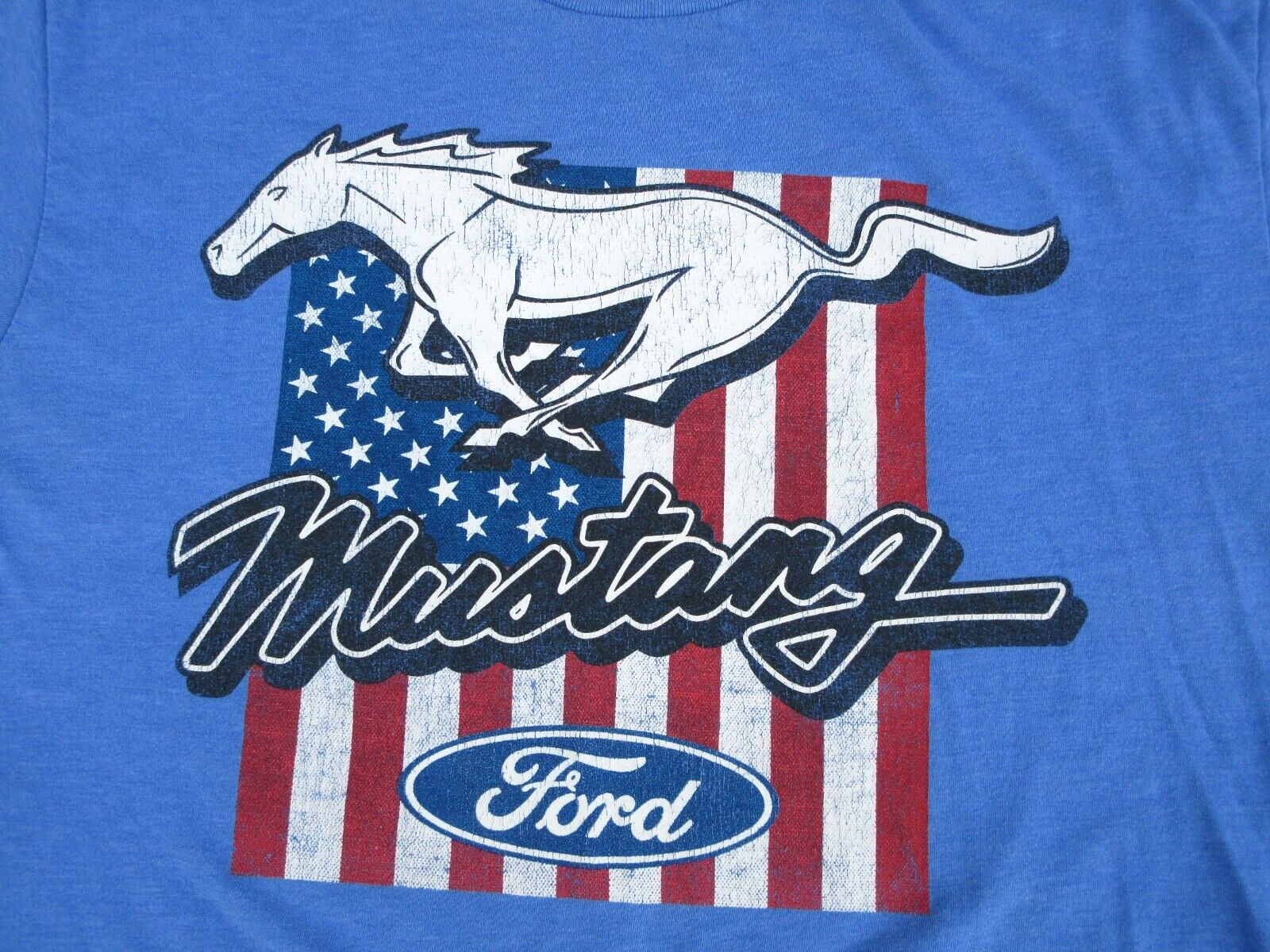 PONY T shirt logo Ford Mustang bandiera americana media M made in Mexico 231