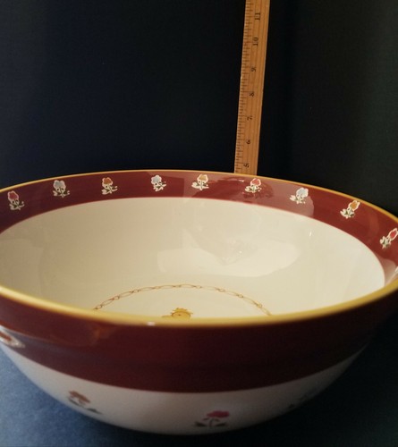 Wavery Coq-a-Doodle-Do Rooster Ceramic Serving Bowl 12 1/4" - 第 3/5 張圖片