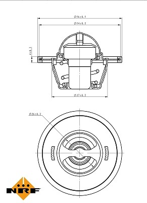 NRF 725155 THERMOSTAT, COOLANT FOR AUDI SEAT SKODA VW