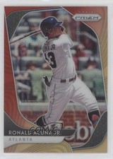 2020 Panini Prizm Tier II Hot Box Red Orange Prizm Ronald Acuna Jr #184 ni4
