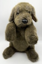 Folkmanis Sitting Dog Brown Full Body Puppet 16  Plush Toy