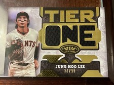 Jung Hoo Lee 2025 Topps Tier One Jersey Die Cut San Francisco Giants T1RD-JL /99