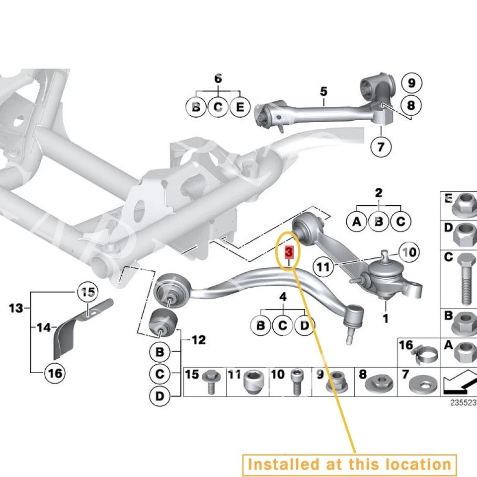 Brazo doblado control suspensión delantera derecha Rolls Royce Phantom RR1 RR2 31120409267 Foto 3 de 3
