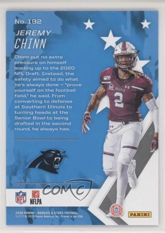 2020 Panini Rookies & Stars Rookie Red & Blue /35 Jeremy Chinn #192 RC - Image 2 of 2