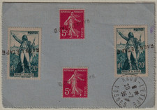 RR! France: Cover with rare one-line stamp Raon l'etape 4x on cover