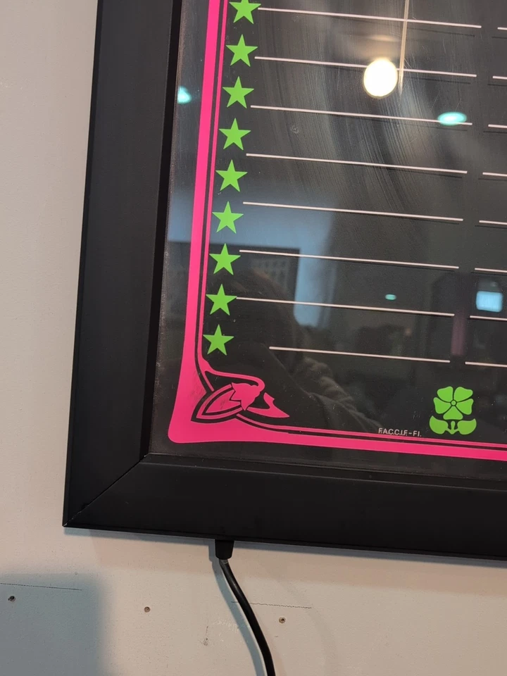 Lavagna Luminosa Menu Ristorante Con Cornice 72x48cm  - Immagine 3 di 4