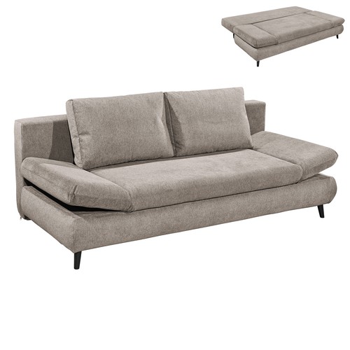 Funktionssofa - taupe - Liegefunktion und Staukasten Sofa Couch Gästecouch - Bild 2 von 10