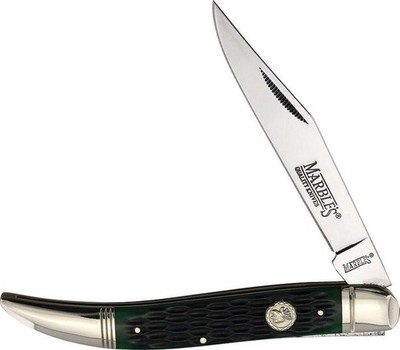 Marbles Stainless Blade Green Toothpick Handle Pocket Knife - MR629-KB115-5''