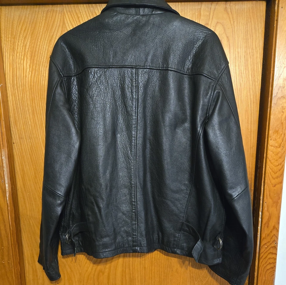Chaqueta de cuero Wilson's M. Julian forro de cuero negro para hombre XL. Foto 4 de 4