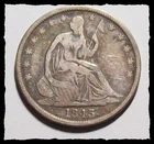 1843-P   SEATED LIBERTY HALF DOLLAR Original Sharp VG++  #17D68 .900 SILVER