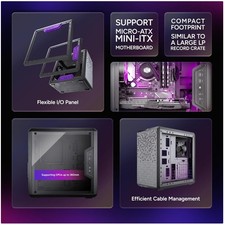 Modular mATX Computer Case, Perforated Airflow Design