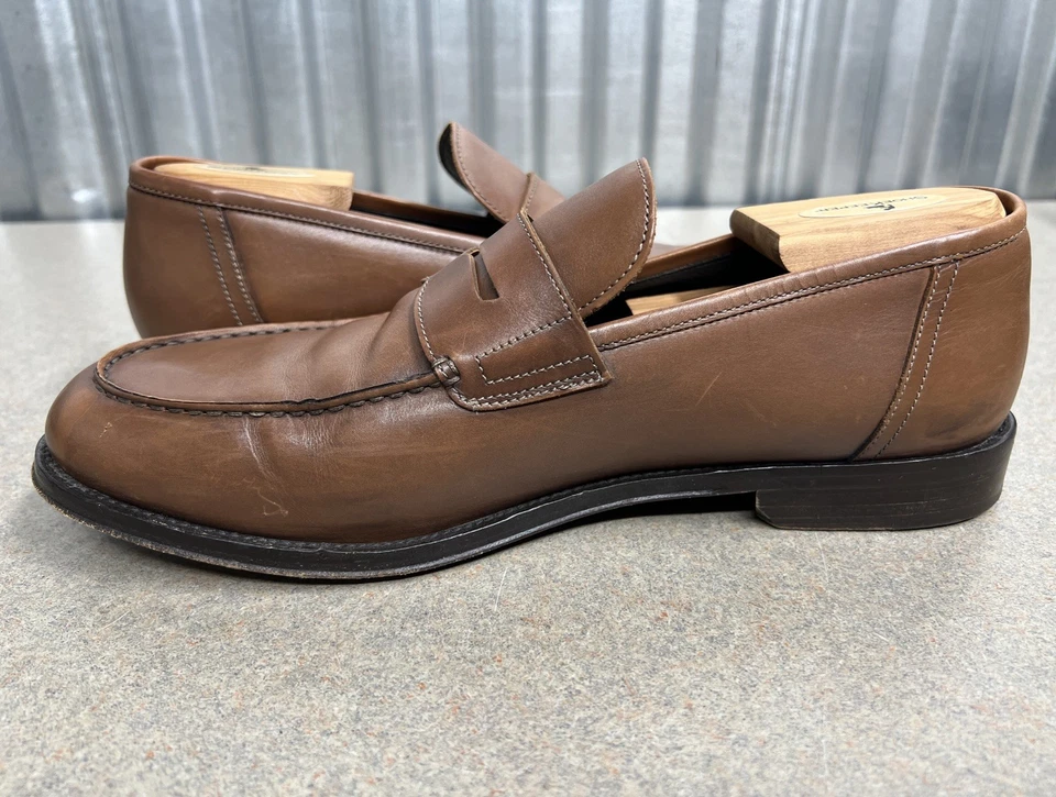 Brooks Brothers 1818 BrownPenny Loafers Mens 10.5 Made in Italy - Image 4 of 4