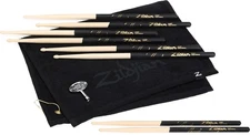 Zildjian Dip Drumsticks with Towel and Drum Key - 5A, 4-pack