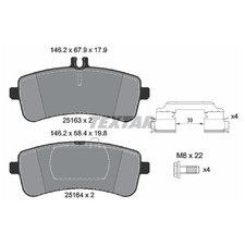 Satz Bremsbeläge Bremsklötze hinten für Mercedes S-Klasse C217 W222 | 661400 Satz Bremsbeläge Bremsklötze hinten für Mercedes S-Klasse C217 W222 | 661400