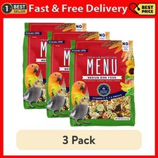  3 Pack Menu Vitamin Fortified Food for Cockatiel, Lovebirds