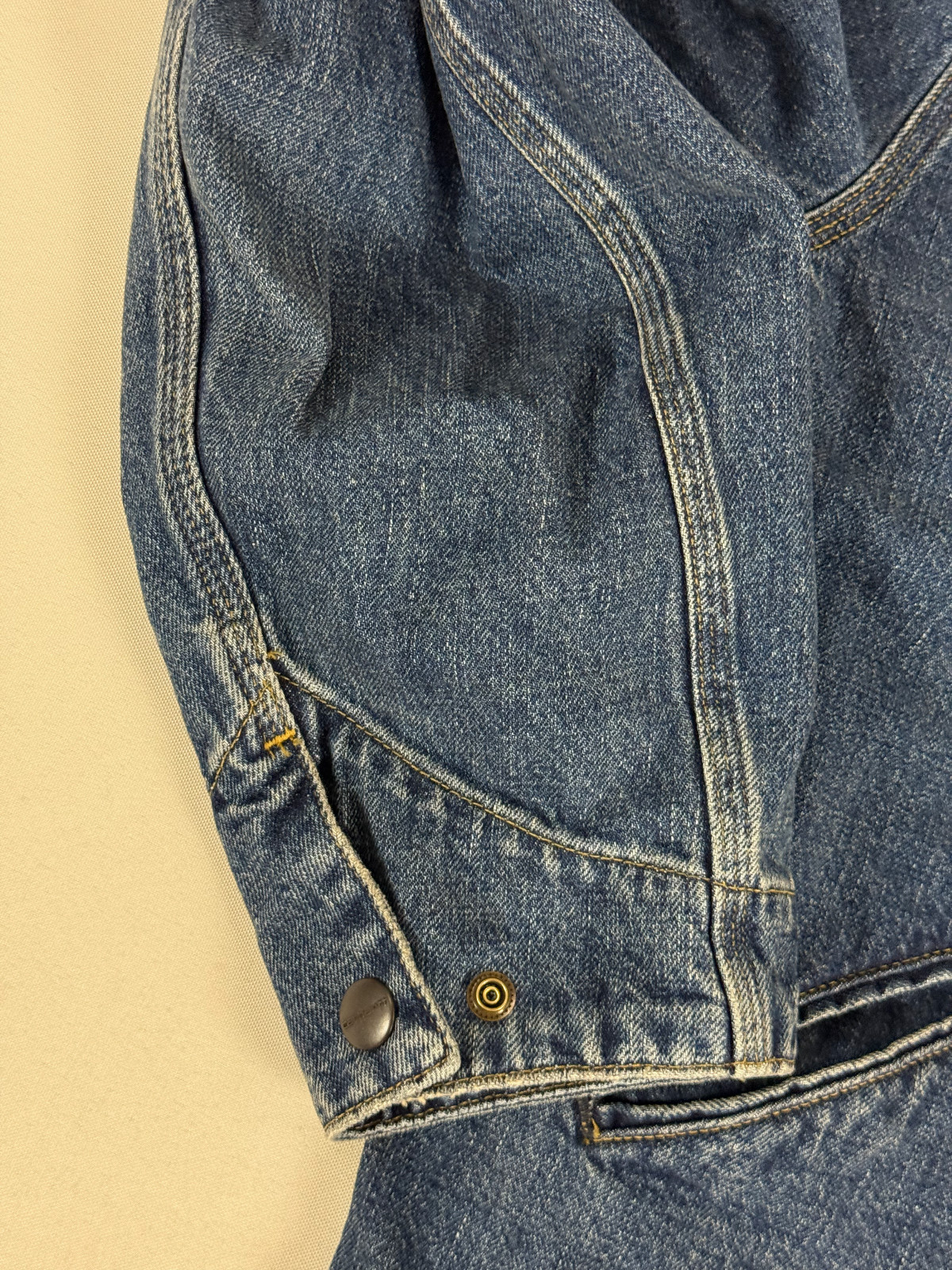 CARHARTT WIP OG DETROIT JACKET BLUE DARK USED WASH L NWT thumbnail 11