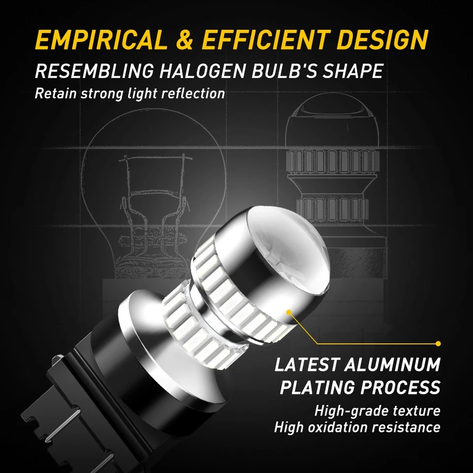 Duradero 2* 3157 3356 LED freno/cola/señal de giro trasera bombilla roja lámpara de estacionamiento Foto 3 de 4