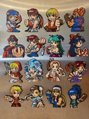 Capcom vs SNK Chibi Sprite 3D Printed Magnet