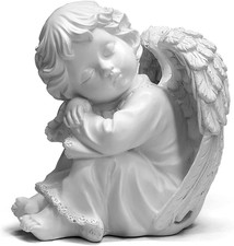 Praying Angel Figurine Waterproof Resin Statue Garden Memorial Home Decor Orname