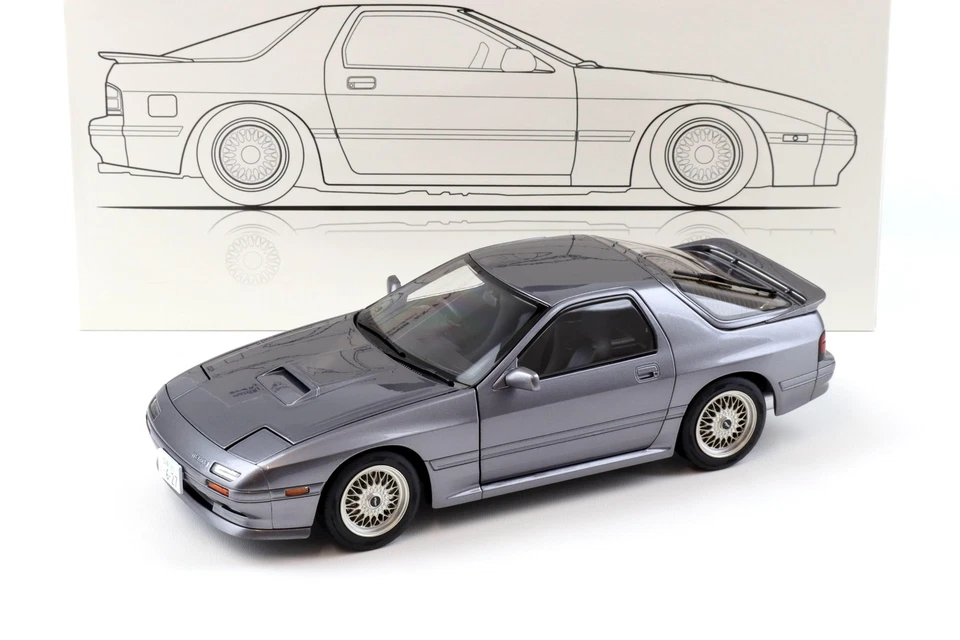 1:18 WHELART Mazda Savanna RX-7 FC3S Coupé Grigio Metallizzato - Immagine 2 di 4