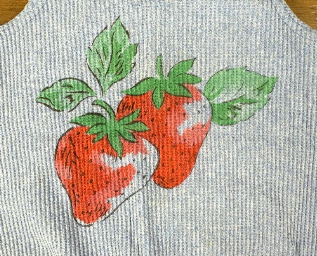 Mameluco Vintage Estilo Avon Estampado Fresa Burbuja Bebé Niña Talla 18 - 24 Meses Foto 3 de 4