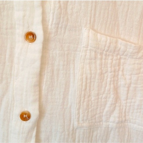 Bluivy button gauzy shirt dress with pockets - Picture 5 of 7