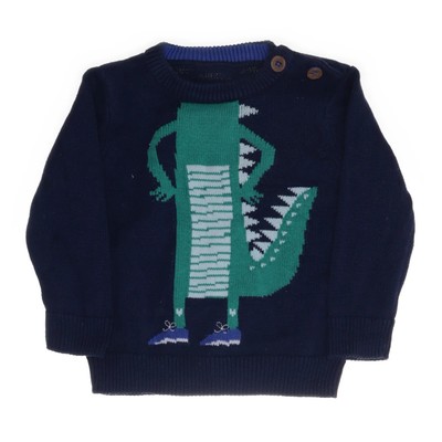 Joules Knitwear, Strickpullover, Größe: 80, Blau/Grün, Baumwolle, Print #nET