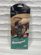 3pk FULLER BRUSH 100% STAINLESS STEEL SPONGES WON'T SOUR OR RUST DISHWASHER SAFE