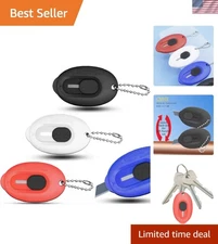 Lightweight Mini Box Cutter Set - 4 Colorful Safety Knives with Keychain Hole