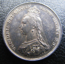 G512 1887 Shilling Jubilee Head nEF