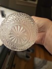 VTG  Glass Diamond Cut Apothecary Decanter 6.75" Bottle w/Stopper — photo 3