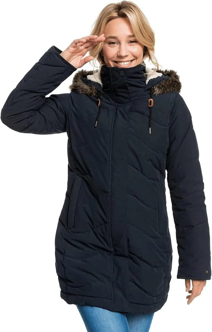 ROXY ELLIE SNOW JACKET IN BLACK SIZE MEDIUM