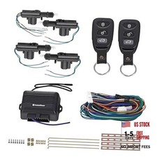 Keyless Entry System with Two 3-Button Remotes and 4 Door Actuators - Central