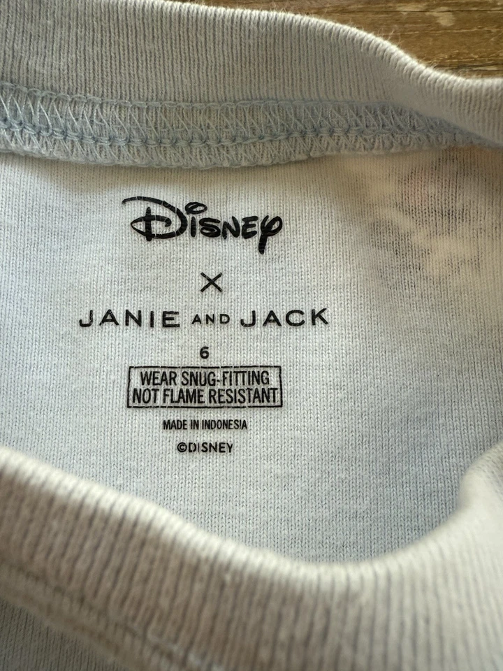 Usado en Excelente Condición Janie And Jack Niños Azul Disney Mickey Mouse Pijama Manga Larga Talla 6 Foto 4 de 4