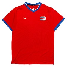 Mens Jugados Costa Rica Techno Dry Red Soccer National Team Futbol Jersey Medium