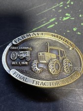 Vintage  Farmall Works Final Tractor 5-14-85  Advertising Belt Buckle 3558