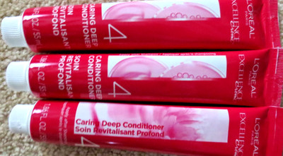 3 Loreal Excellence Creme Conditioner Caring Deep 1.8 Fl. Oz Each NEW FREE SHIP