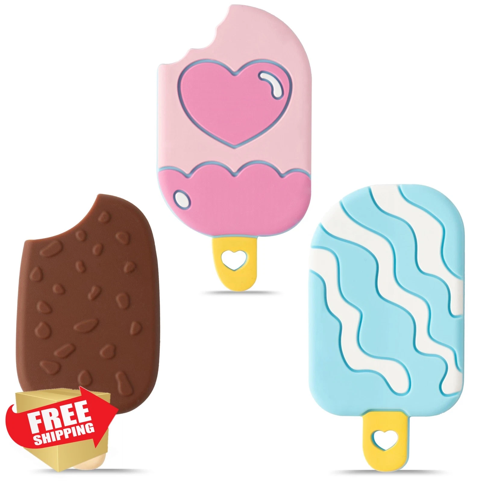2ooya 3pc Ice Cream Teether Toy Sensory