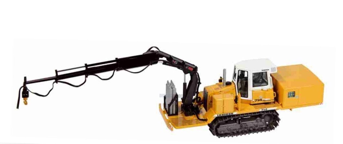 NZG 855 Liebherr SR 714 Welding Tractor w/HIAB Crane Arm 1/50 Die